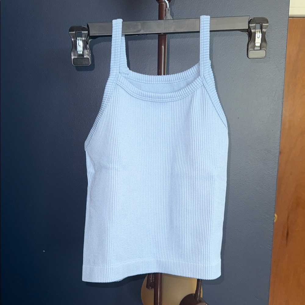 Primark Light Blue Ribbed Tank Top